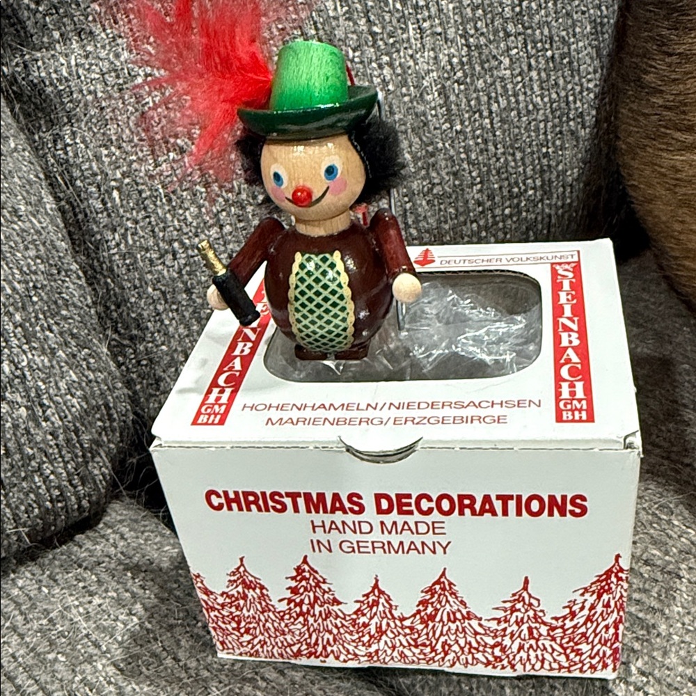 Steinbach Wooden Ornament with Red and Green Details
